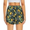 thumbnail image 2 of Lsque Citrus Fruits Elegant Lemons Printed Women's Running Shorts with Liner Pockets,Elastic Quick Dry Workout Athletic Gym Yoga Shorts,Womens High Waist Shorts-Large, 2 of 9