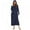 Navy Blue, variant on Women Long House Coat Zipper Front Robes Full Length Nightgowns with Pockets Hooded Loungewear
