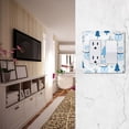 thumbnail image 5 of Yayeee Rocker Switch Wall Plate 1-Gang 4.6"x2.9" Home Decorative Outlet Cover, Blue Simple Cartoon Snowmen, 5 of 6