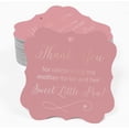thumbnail image 2 of Inkdotpot Pack Of 50 Thank You For Celebrating The Mother To Be Baby Shower Paper Tags DIY Craft Bracket Shape Real Rose Gold Foil Hang Tags, 2 of 7