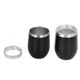 thumbnail image 2 of Vaso aislado ZHCH de acero inoxidable 304 color negro con tapa y pajita, 2 of 5