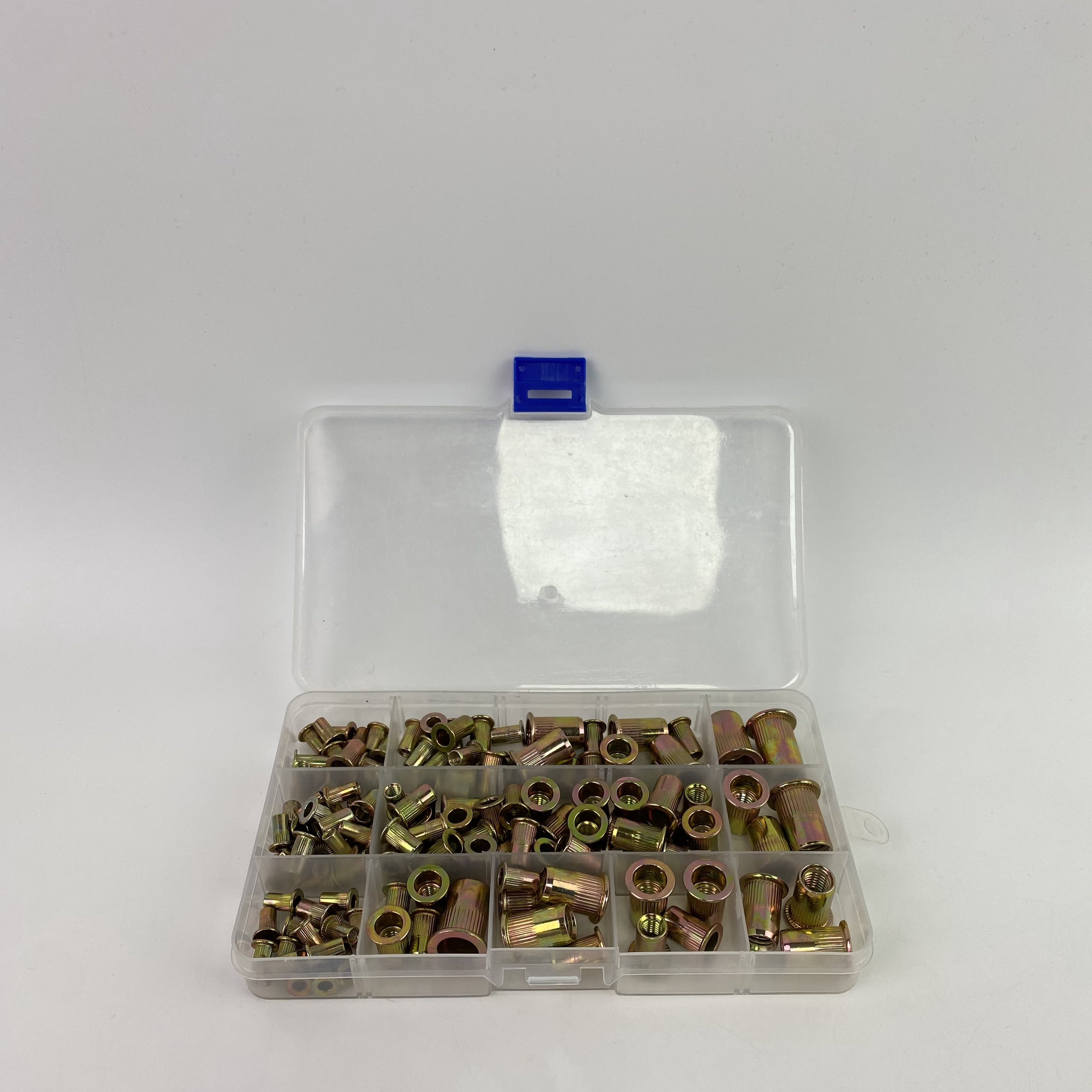 safeirm Metal threaded fasteners,Rivet Nut Kit, 470Pcs SAE & Metric UNC Rivet Nut, Zinc Plated Carbon Steel Rivnut Threaded Inserts Assortment Set Nutserts, Sizes 6-32 8-32