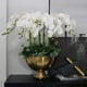 thumbnail image 2 of Flores artificiales de Phalaenopsis 37 pulgadas 6 piezas orquídea decoración hogar blanco MENGJIAQI, 2 of 6