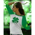thumbnail image 3 of Tstars Womens Irish Green Clover Heart Gift for St Patricks Day Beautiful Shirts Gift for Her Irish Shirt Pride Proud Irish 3-4 Women Sleeve Baseball Jersey Shirt, 3 of 6