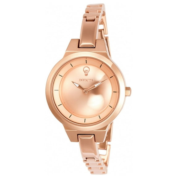 Invicta Women's 23327 Gabrielle Union Rose Gold Tone Dial Rose Gold Steel Watch and Bangle Bracelet Set