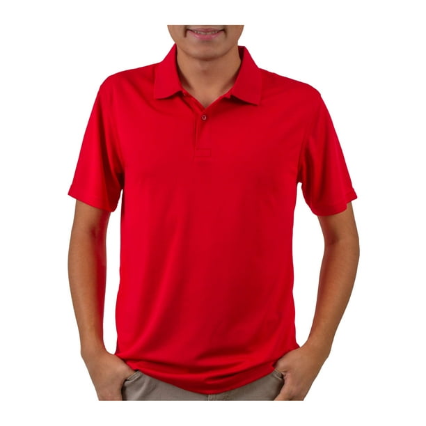 George Young men's short sleeve performance polo - Walmart.com
