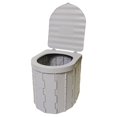 thumbnail image 1 of Inodoro portátil, Inodoro plegable para acampar, Caja de almacenamiento, Inodoro de emergencia, Cubo, Inodoro de viaje con tapa para viajes largos, Gris, 1 of 8