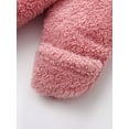 thumbnail image 6 of Wassery Baby Boys Girls Jumpsuit Infant Plush Thickened Hooded Romper Long Sleeve Zipper Closure Closure Jumpsuit Winter Clothes for Boys Girls 0-18M, 6 of 8