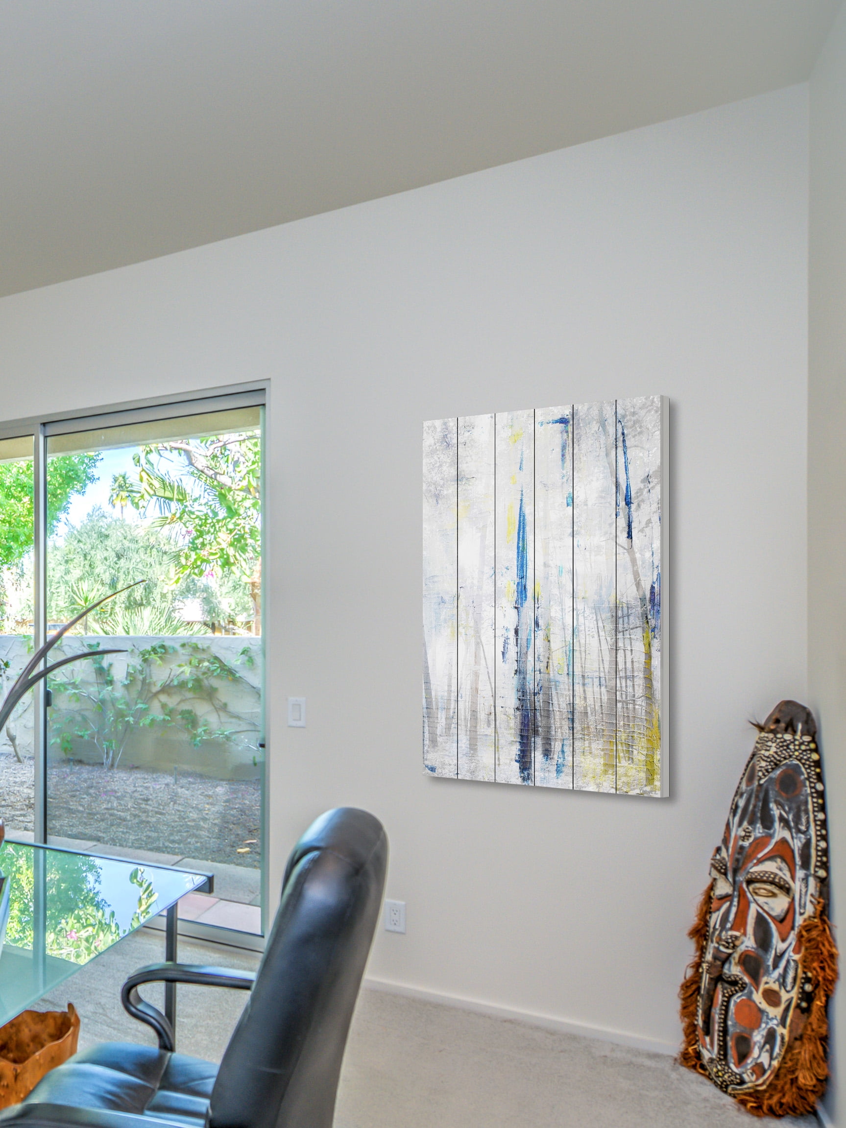 "Tall and Bright" Painting Print on White Wood