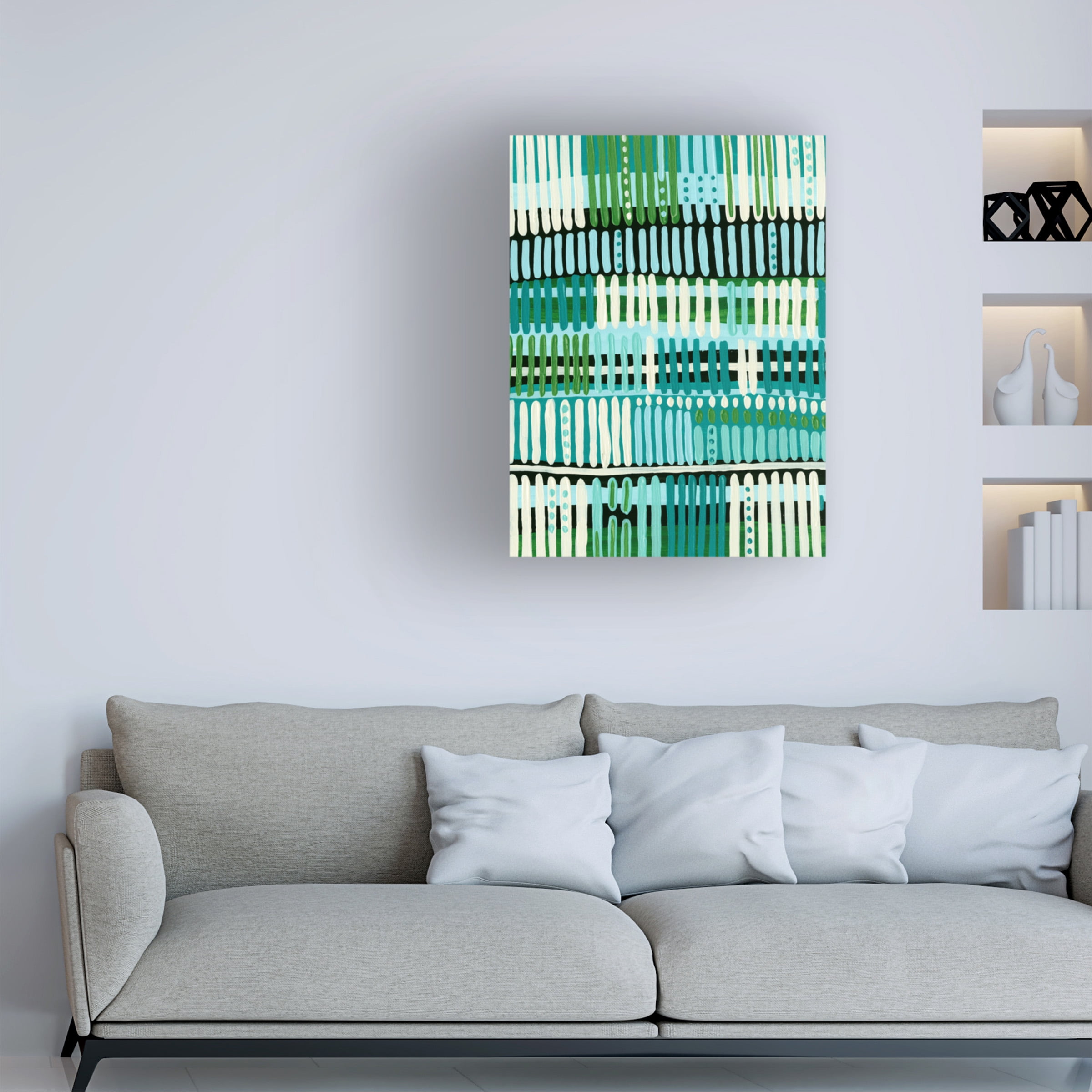 Regina Moore 'Teal Pattern II' Canvas Art