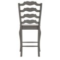 thumbnail image 3 of Weston Home Farmhouse Vintage French Ladder Back Solid Wood Counter Height Chair, Set of 2, Antique Grey, 3 of 7