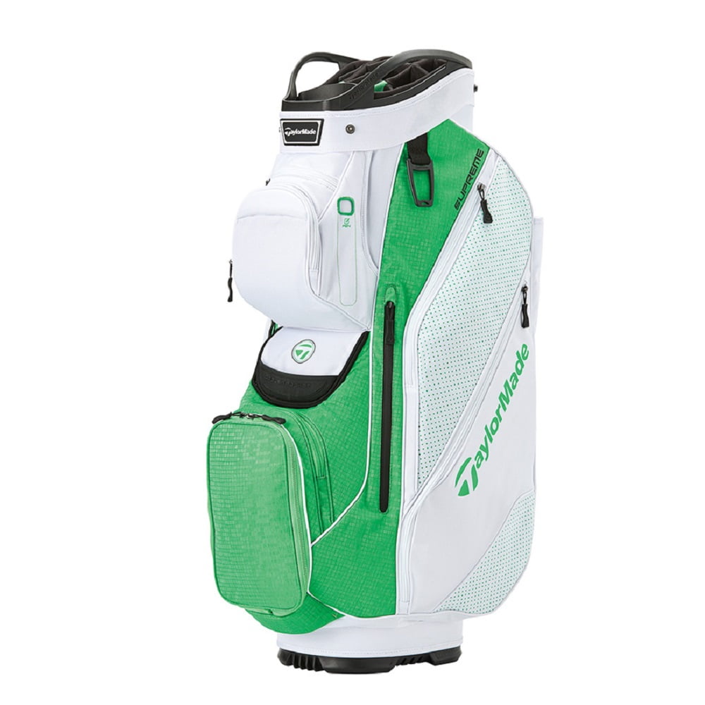 NEW TaylorMade Golf TM22 Supreme Cart Bag 14Way White / Neon Green