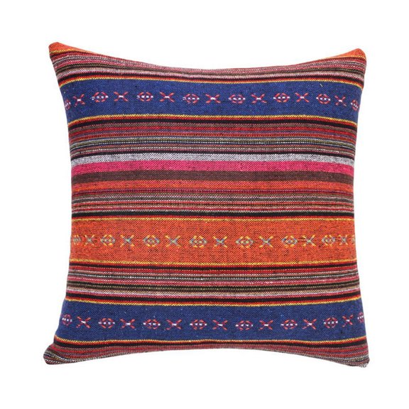 Bohemian Retro Stripe Throw Pillow Covers, Boho Decorative Square Cushion Covers for Home Bed Couch Sofa(Multi-1,45x45cm)
