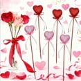 thumbnail image 4 of 10Pcs Valentine's Day Red Glitter Foam Heart Picks, Sparkly Heart Decor Sticks, Cake & Cupcake Toppers, for Wedding Floral Arrangement Home Holiday Party Decorations, 4 of 5