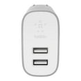 thumbnail image 2 of Belkin BOOSTCHARGE 2-Port Home Charger Plus Lightning to USB-A Cable, White, 2 of 4