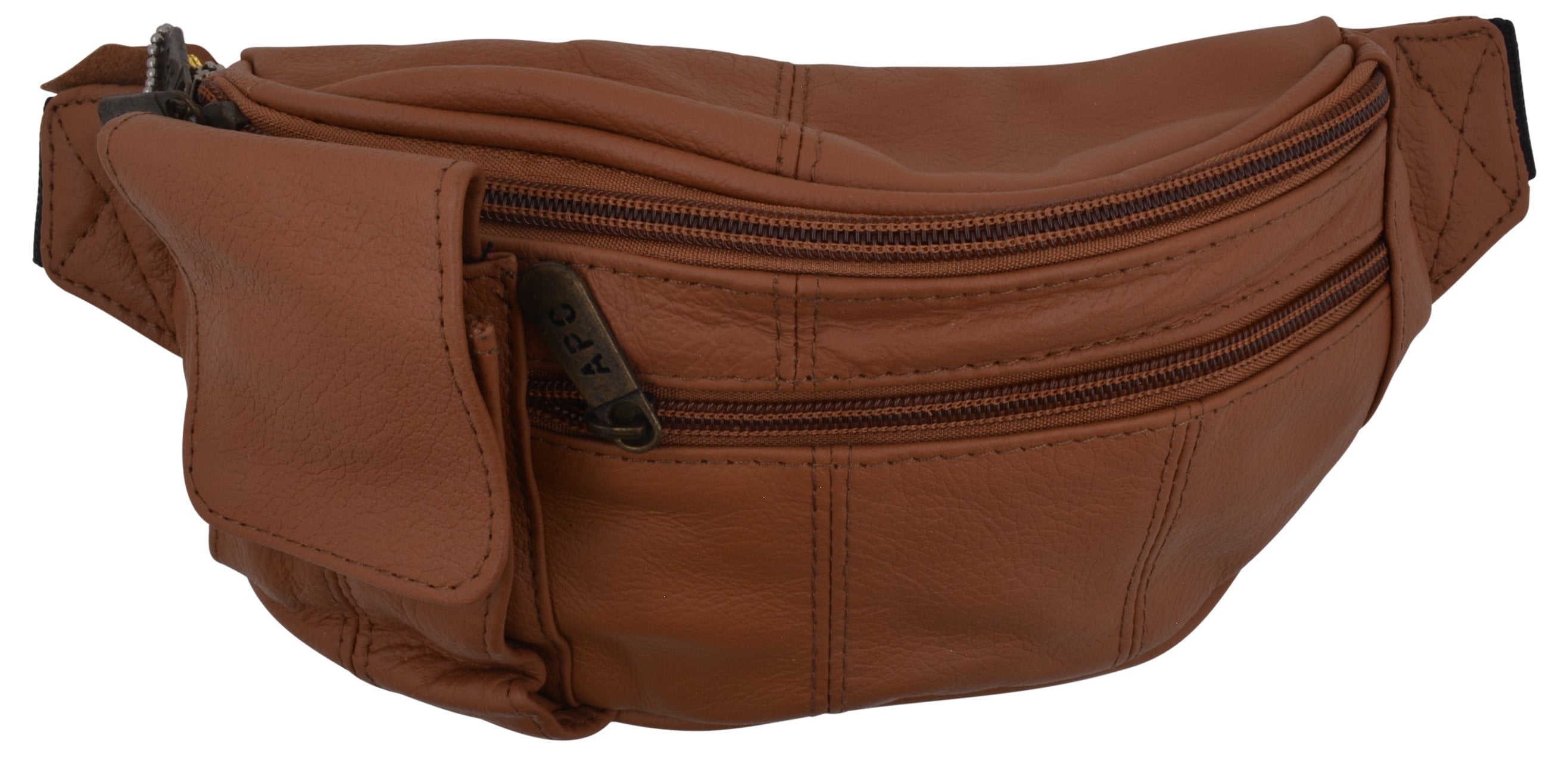 Genuine Leather Fanny Pack Cell Phone Holder Slim Waist Pouch Travel