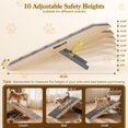 thumbnail image 5 of Ramp for Bed Couch, Pet Ramp for Small Medium Old Dogs Cats with 10 Adjustable Heights from 5.91" to 19.69", " Long Portable Non-Slip  Bed Ramp for High Bed, Couch, Hold up to 200 LBS, 5 of 7