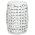 thumbnail image 2 of Safavieh Lacey Trellis Backless Indoor/Outdoor Patio Stool, White, 2 of 4