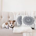 thumbnail image 4 of Ambesonne White Throw Pillow Cover 2 Pack, Vintage Tribal Mandala, 20", Grey, 4 of 5