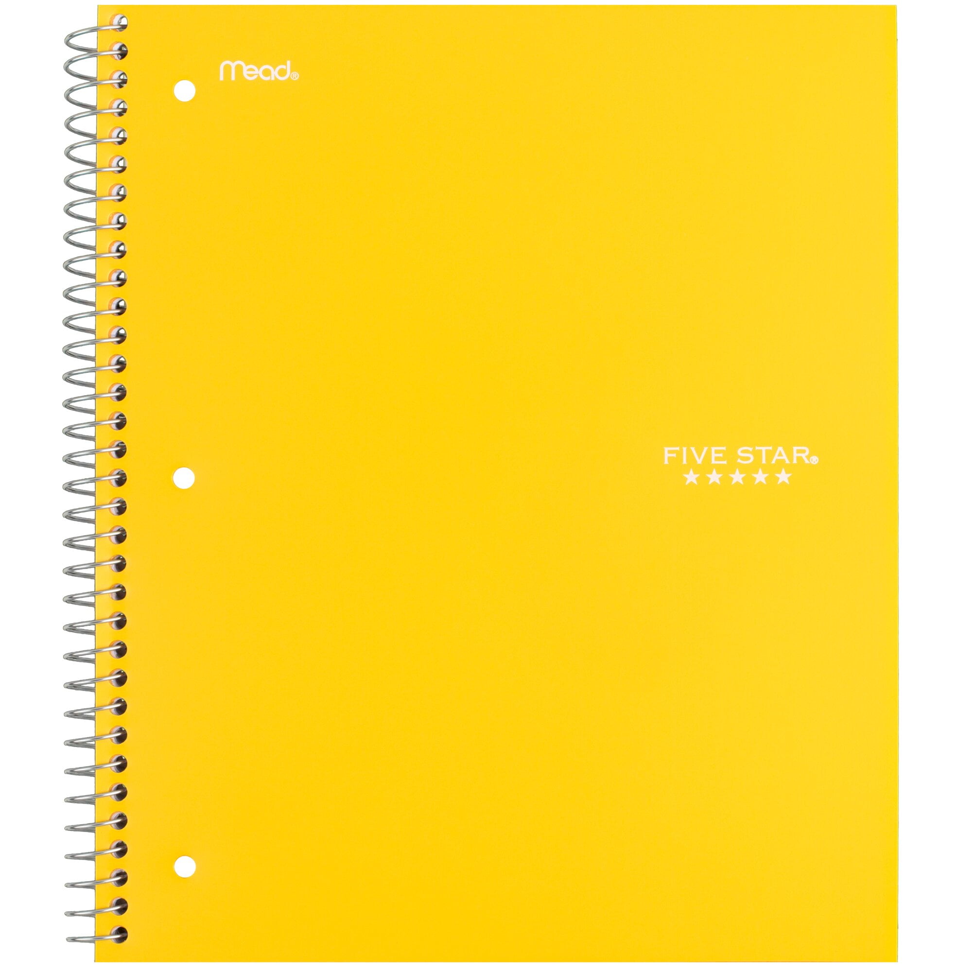 Five Star Spiral Notebook, 5 Subject, Wide Ruled, 10 1/2