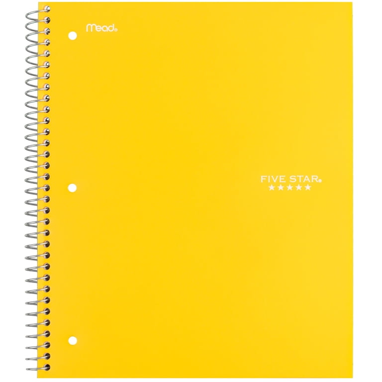 イエローノート・ブルーノート 5th edition Five Star Spiral Notebook, 5 Subject, Wide Ruled, 10 1/2