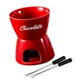 thumbnail image 3 of Juego de olla para fondue, fundidor de chocolate, utensilios de cocina, derretidor de queso, vela pequeña de cera fundida Rojo, 3 of 9