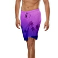 thumbnail image 1 of Aayomet Short de Bain pour Hommes Loisirs Sports Course Mode Cordon de Serrage Short de Plage (Violet, S), 1 of 4