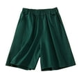 thumbnail image 2 of Taylonsss Clearance Women's Casual Solid Color Loose Leg Pants With Elastic Waist And Five Point Shorts, 2 of 3