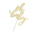 thumbnail image 4 of Topper para pastel Oh Baby con glitter dorado Qertesl, 4 of 4
