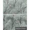 thumbnail image 6 of Green Birds Branches Linen Curtain Valance for Bedroom/Bathroom/Kitchen/Office/Living/Dining Room Windows,Retro Farmhouse Garden Leaves Rod Pocket Topper Drapes Decorative Cafe Drapery Panel 42x12, 6 of 6