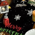 thumbnail image 3 of Camino de mesa navideño negro, decoración navideña de invierno para mesa de comedor, cocina, 13 x 72 pulgadas, 3 of 5