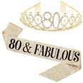 thumbnail image 2 of SPRING PARK Birthday Sash Rhinestone Tiara Crown Set for Party Supplies Decorations, 2 of 7