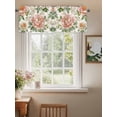 thumbnail image 2 of Pink Botanical Peony Curtain Valances for Windows, Spring Farmhouse Floral Kitchen Valance Window Treatment, Light Filtering Block Curtains for Bathroom/Bedroom/Living Room 42'' x 18'', 2 of 9