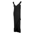 thumbnail image 4 of Vestido de fiesta de noche largo maxi de playa de verano sin espalda con cuello en V boho para mujer SG Sunnimix Vestido largo sin mangas, 4 of 8