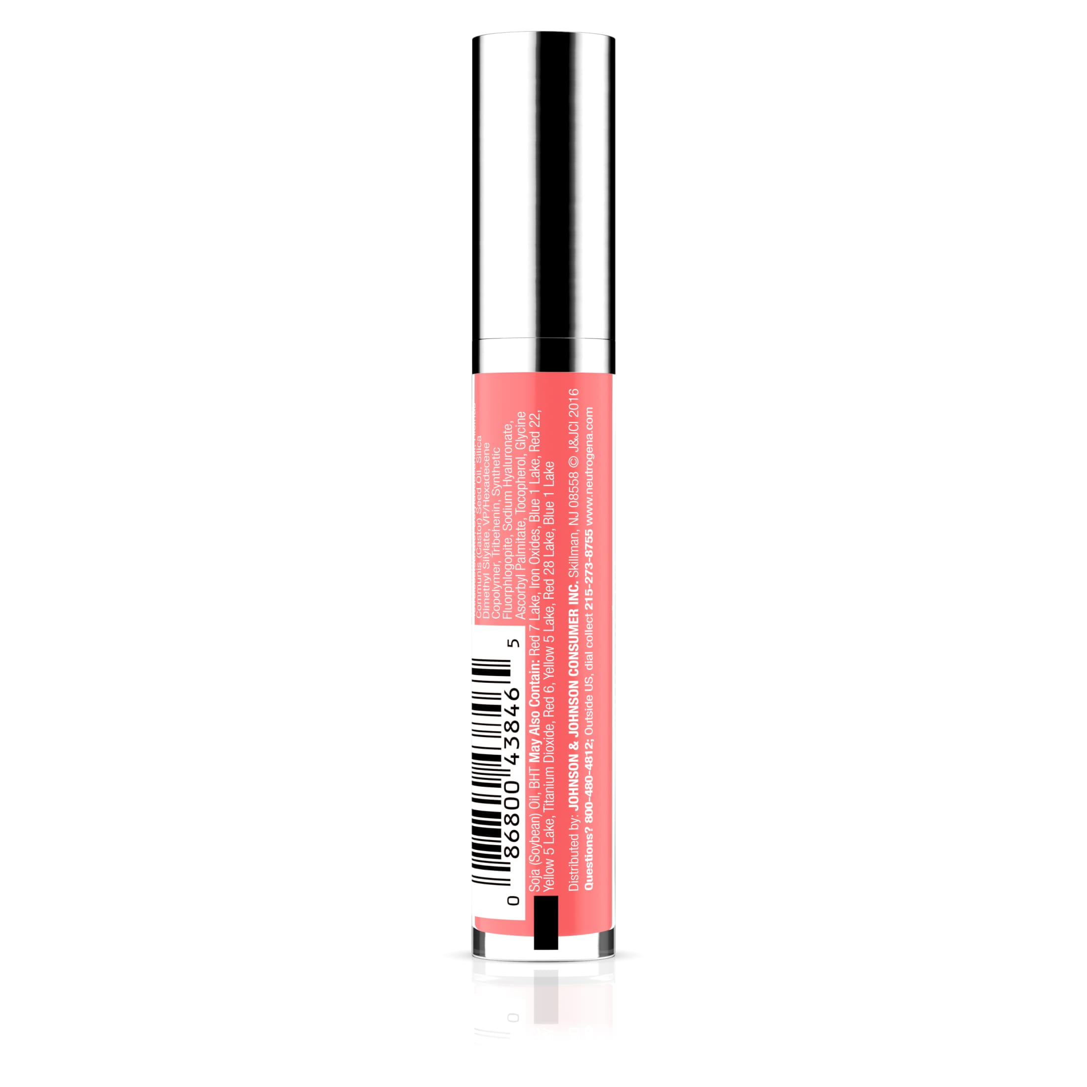 Neutrogena Hydro Boost Moisturizing Lip Gloss, Flushed Coral, 0.1 oz