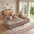 thumbnail image 7 of Bonzy Home Modular Corduroy Sectional Sofa with Pull Out Sleeper, Convertible U-Shaped Couch, Free Combination Upholstered Sofa Bed for Living Room, 7 of 7