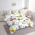 thumbnail image 3 of Homewish Excavator Bulldozer Trucks 7pcs Bedding Comforter Set,Construction Vehicles Queen Bedding Sets,White Gray Yellow Queen Sheet Sets For Boys Kids,Super Cozy Room Decor Reversible, 3 of 8