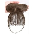 thumbnail image 3 of Xiao Hua 3D Large Hair Bangs Clip 100 Natural Human Faux Bangs Clip on Bangs for Daily Wear Lightly Curved(light brown), 3 of 5