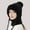 Black, variant on Hauaitttt Knitted Hat Women's Winter Neck Outdoor Cycling Windproof Velvet Thickened Hat Scarf Hat Gloves Set Women Scarf Hat Gloves Set Men Scarf Hat Gloves Scarf Hat Gloves Set Scarf Hat Gloves for