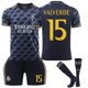 thumbnail image 1 of 2324 Camiseta de fútbol visitante del Real Madrid No. 7 Vinicius 5 Bellingham 10 Modric conjunto de camisetas para niñosvaverde 15 con calcetines a juego, 1 of 3