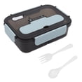 thumbnail image 2 of Large Capacity Bento Boxes 2 Compartments With Complete Cutlery PP Silicone Material For  Workers Home School Office, 2 of 8