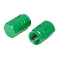 4pcs Green Tire Stem Valve Caps Car Dustproof Hexagon Shape Aluminium