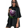 thumbnail image 3 of Plus Size Shirt for Women Black Tops for Women Short Sleeves Shirt for Women Mountain T Shirt Crewneck Shirt for Women XS, 3 of 5