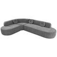 thumbnail image 5 of Harper & Bright Designs Modular Curved Foam Sectional, Chenille Compressed Sofa, 2 PC Free Combination Floor Sponge Couch for Living Room and Office, Grey, 5 of 12