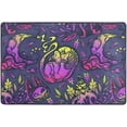 thumbnail image 4 of Dreamtimes Mystical Cat Skeleton Area Rug 72x48in Purple Kitten Moon Non-Slip Floor Carpet Comfort Floor Mats Decor for Indoor Living Dining Room and Bedroom Area, 4 of 7