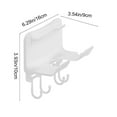 thumbnail image 3 of No Drill Hair Dryer Wall Mount, Multifunctional Bathroom Organizer with Hook and Phone Holder, Space Saving Thickened Holder, 3 of 6