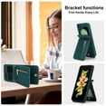 thumbnail image 6 of Decase for Samsung Galaxy Z Flip 5 Luxury Zipper Wallet Phone Case, Multi-Function Kickstand Card Holder Adjustable Fashion Flip Cover Case with Crossbody Strap for Samsung Z Flip 5 5G,Darkgreen, 6 of 8