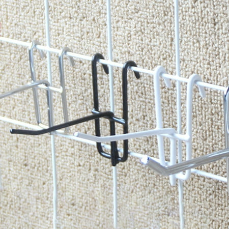 

HeYii 10Pcs Hooks Wear-resistant Removable Metal Stable Mesh Panel Hangers for Home