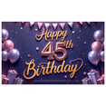 thumbnail image 5 of Colorful Design Happy 45th Birthday Balloon Decoration Party Banner for Celebration Event Indoor, 5 of 6