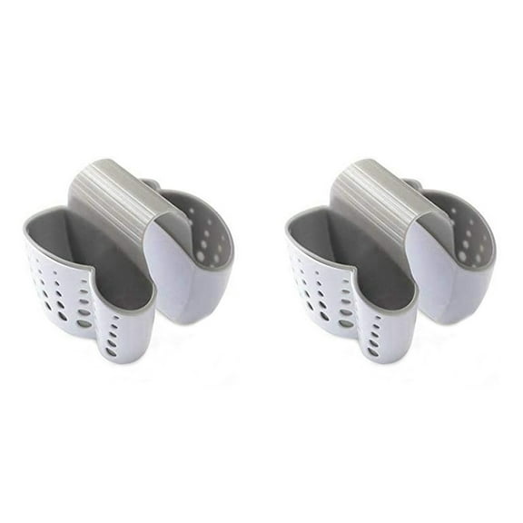 NEW 2X Sink -Sponge Holder- Kitchen Soap Holder-Plastic Saddle Faucet--Sink Organizer for Brushes,Sponges